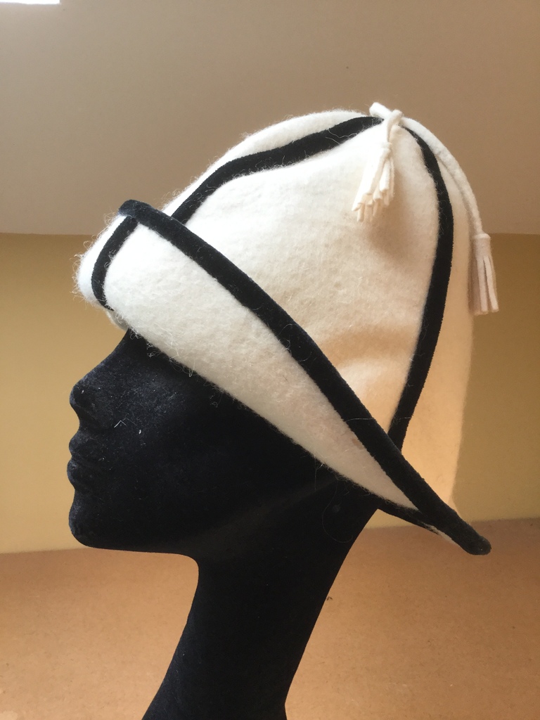 Cream & Black Wool